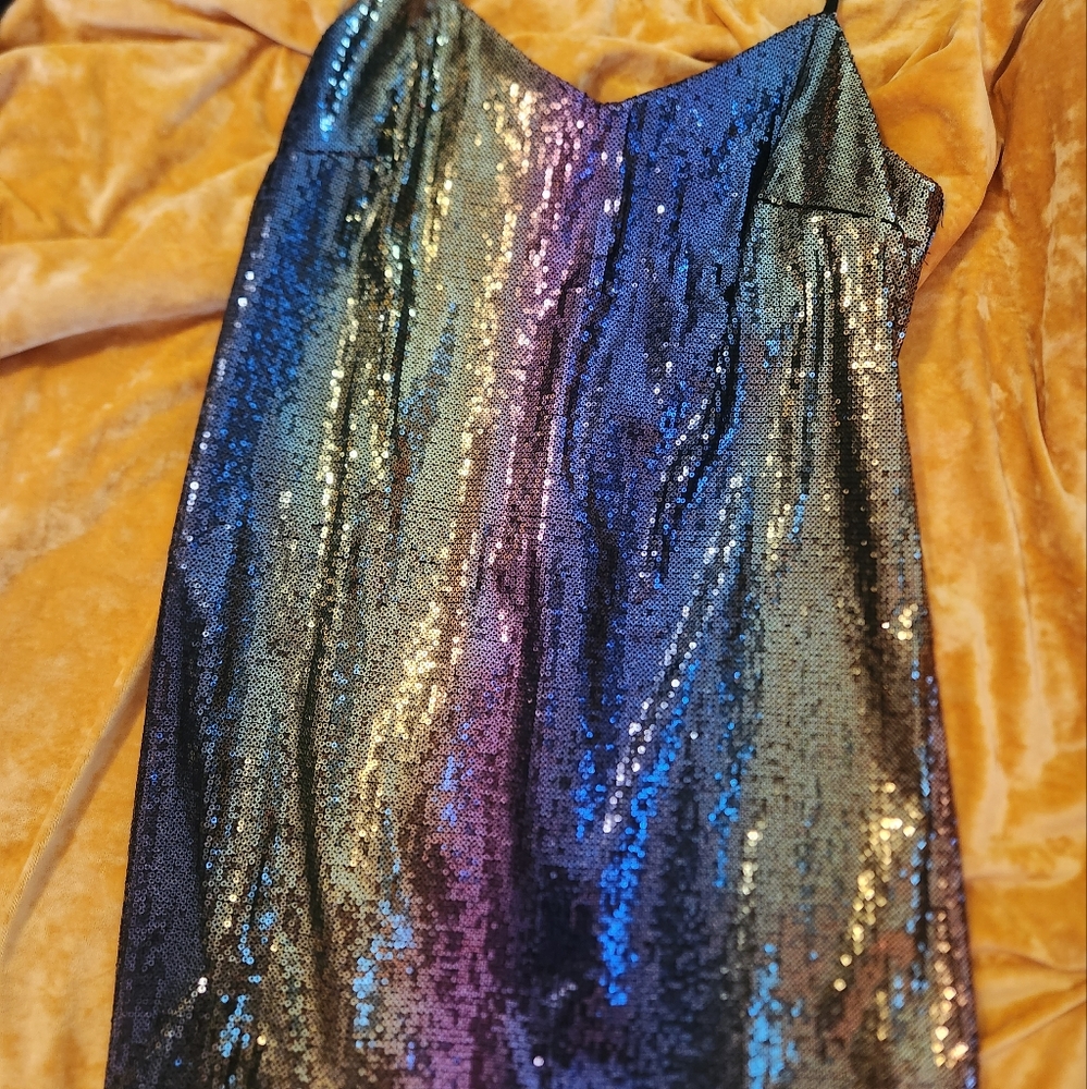 Multi sequin party dress